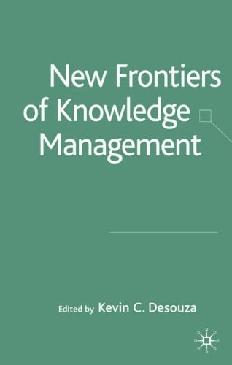New Frontiers Of Knowledge Management.