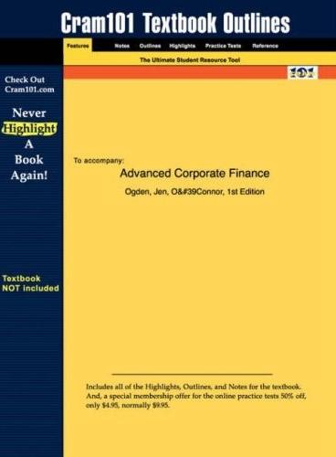 Advanced Corporate Finance.