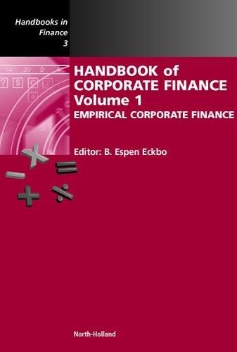 Handbook Of Corporate Finance