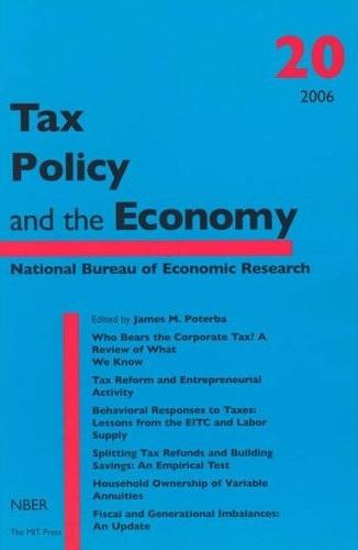Tax Policy And The Economy: V. 20