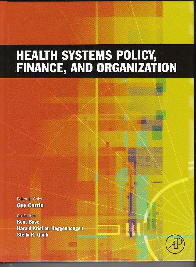 Health Systems Policy, Finance, And Organization