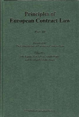 Principles of European Contract Law "Part 3". Part 3