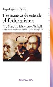 Tres maneras de entender el federalismo "Pi y Margall, Salmerón y Almirall"