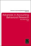 Advances in Accounting Behavioral Research "Volume 18"
