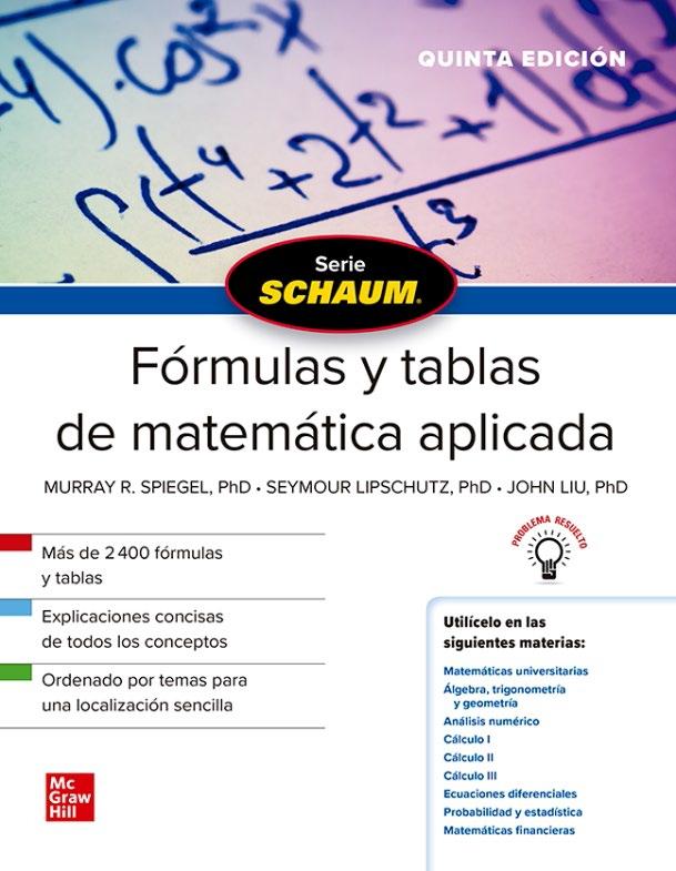 Fórmulas y tablas de matemática aplicada "Serie Schaum"