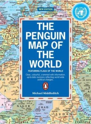 The Penguin Map of the World "Featuring Flags of the World"