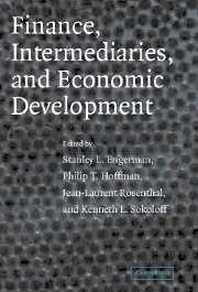 Finance, Intermediaries and Economic Development.