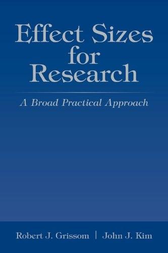 Effect Sizes For Research: a Broad Practical Approach.