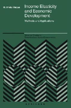 Income Elasticity And Economic Development: Methods And Applications.