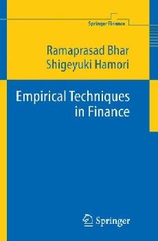 Empirical Techniques In Finance.