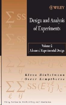 Advanced Experimental Design: Advanced Experimental Design. Vol.2