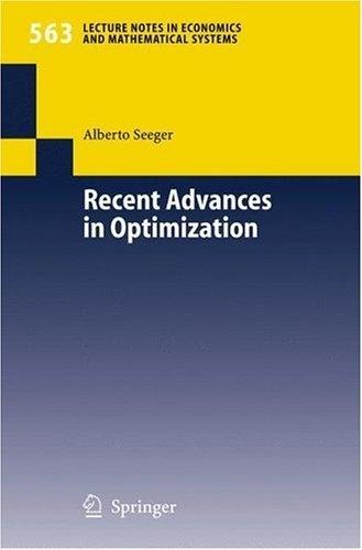 Recent Advances In Optimization.