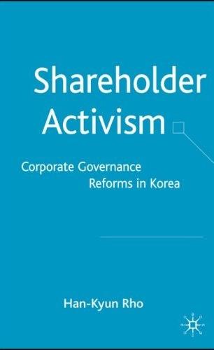 Shareholder Activism: Corporate Governance And Reforms In Korea