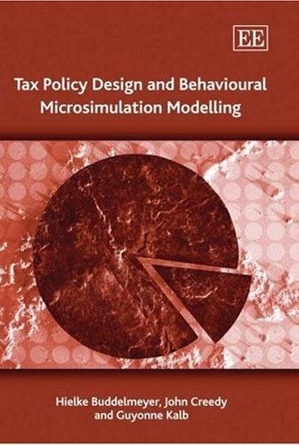 Tax Policy Design And Behavioural Microsimulation Modelling.