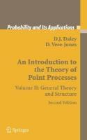 An Introduction To The Theory Of Point Processes: V. 2