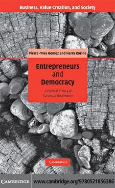 Entrepreneurs And Democracy. "A Political Theory Of Corporate Finance."