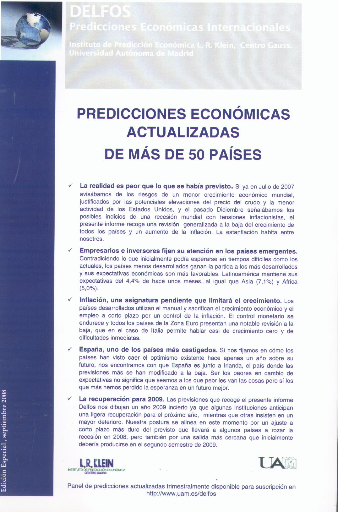 Delfos. Predicciones Economicas Internacionales