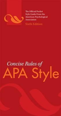 Concise Rules Of Apa Style