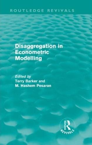Disaggregation In Econometric Modelling