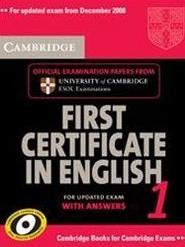 Cambridge First Certificate in English 1 for updated exam Student's Book with answers