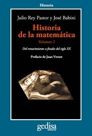 Historia de la matemática Vol.2 "Del Renacimiento a finales del siglo XX"