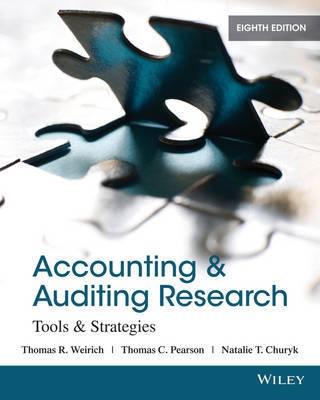 Accounting and Auditing Research "Tools and Strategies"