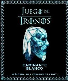 Juego de tronos. Caminante Blanco "Máscara 3d  y soporte de pared"