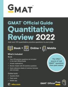 GMAT Official Guide Quantitative Review 2022 "Book + Online Question Bank"