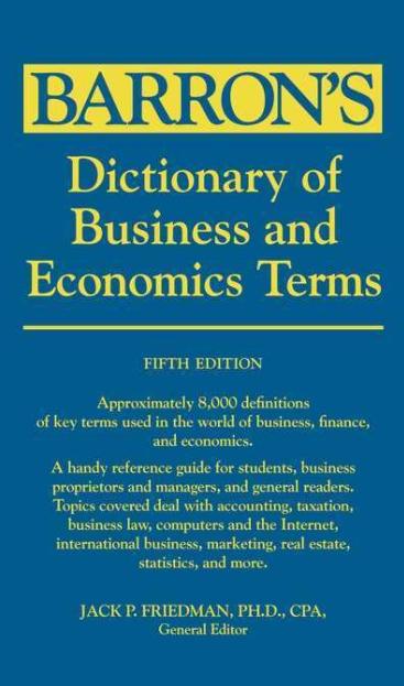 Dictionary of Business and Economic Terms