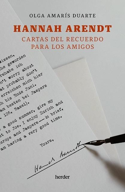 Hannah Arendt "Cartas del recuerdo para los amigos"