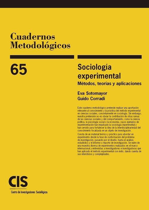 Sociología experimental "Métodos, teorías y aplicaciones"
